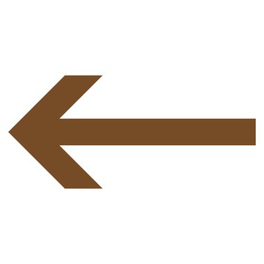 Ok sol düz vektör simgesi