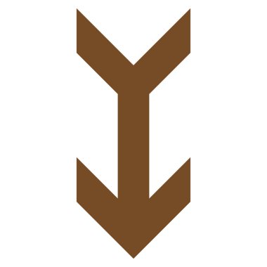 Düz vektör simgesi aşağı ok