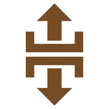 Düşey yönde düz vektör simge bölmek