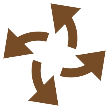 Santrifüj oklar düz vektör simgesi