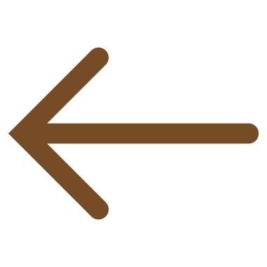 Ok sol düz vektör simgesi