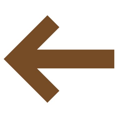 Ok sol düz vektör simgesi