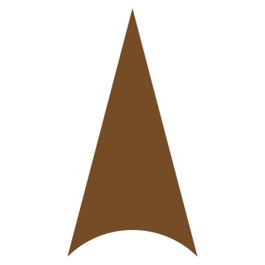 Ok ucu kadar düz vektör simgesi