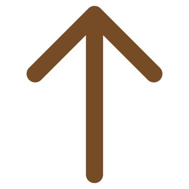 Düz vektör simge yukarı ok