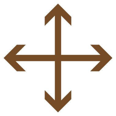 Oklar düz vektör simgesini genişletin