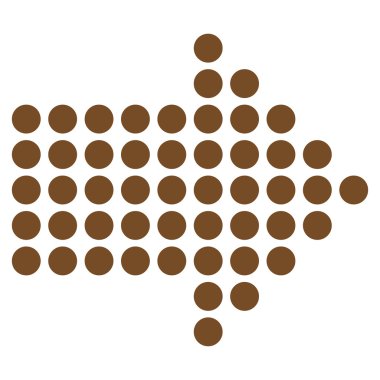 Düz vektör simgesi sağ noktalı ok