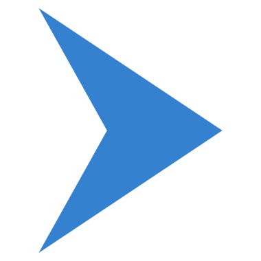 Ok ucu sağ düz vektör simgesi