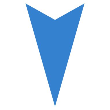 Düz vektör simgesi aşağı ok ucu