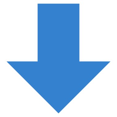 Düz vektör simgesi aşağı ok