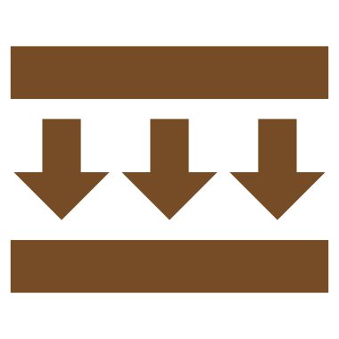 Basıncı aşağı düz vektör simgesi