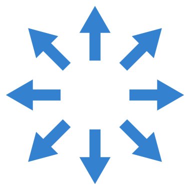 Radyal oklar düz vektör simgesi