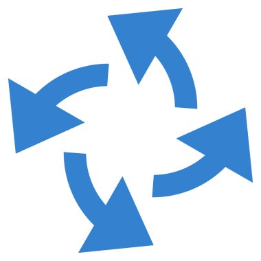 Santrifüj oklar düz vektör simgesi