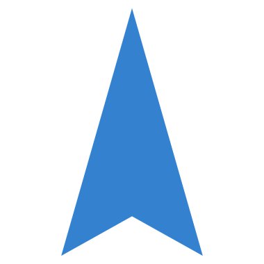 Ok ucu kadar düz vektör simgesi