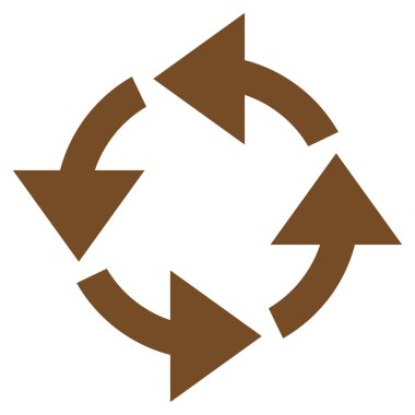 Geri dönüşüm düz vektör simgesi