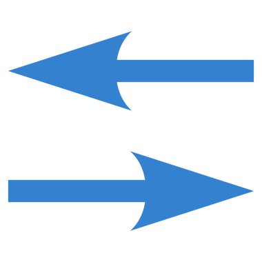 Vektör simge yatay Exchange oklar düz