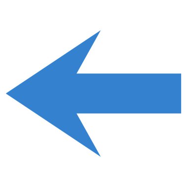 Ok sol düz vektör simgesi