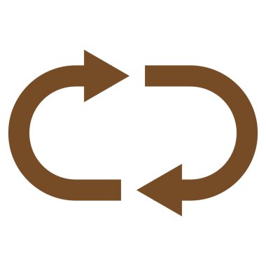 Geri dönüşüm düz vektör simgesi