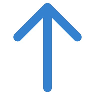 Düz vektör simge yukarı ok