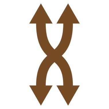 Shuffle okları dikey düz vektör simgesi