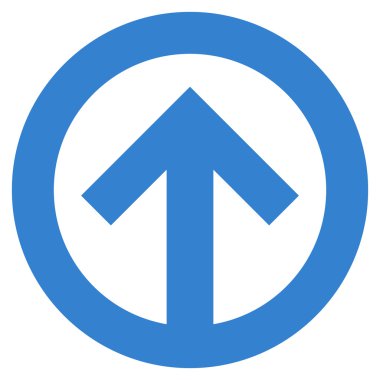 Yön yukarı düz vektör simgesi