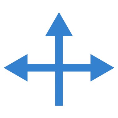 Kavşak yön düz vektör simgesi