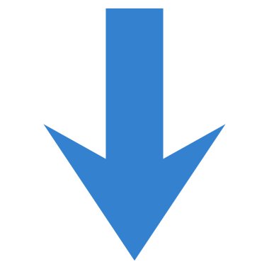 Düz vektör simgesi aşağı ok