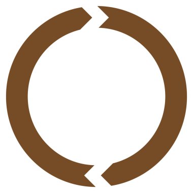 Döndürme düz vektör simgesi