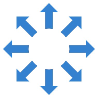 Oklar düz vektör simgesini genişletin