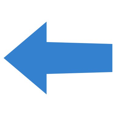 Ok sol düz vektör simgesi