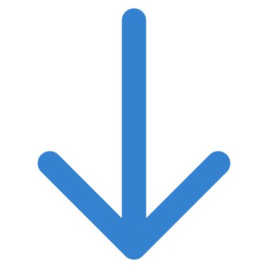 Düz vektör simgesi aşağı ok