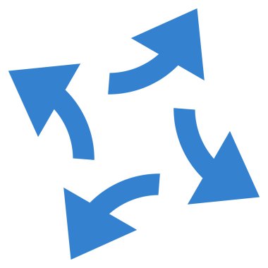 Santrifüj oklar düz vektör simgesi