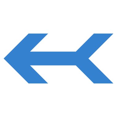 Ok sol düz vektör simgesi