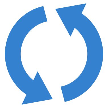 Geri dönüşüm düz vektör simgesi