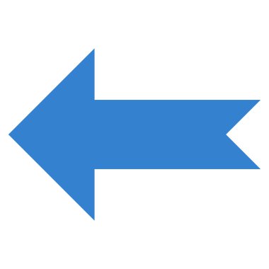 Ok sol düz vektör simgesi