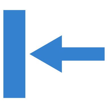 Sol düz vektör simgesi hareket