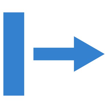 Sağa çekin düz vektör simgesi