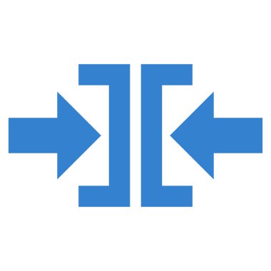 Basın yatay yöndeki düz vektör simgesi