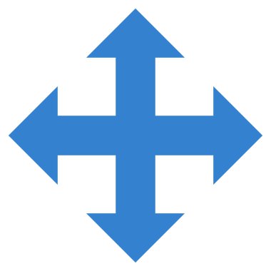 Oklar düz vektör simgesini genişletin