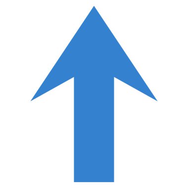 Düz vektör simge yukarı ok