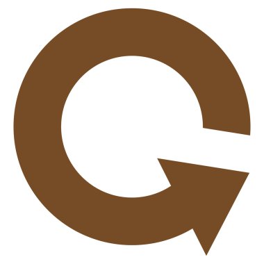 Saatin tersi yönde düz vektör simge döndürmek