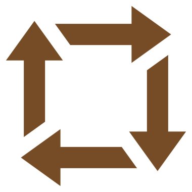 Geri dönüşüm düz vektör simgesi