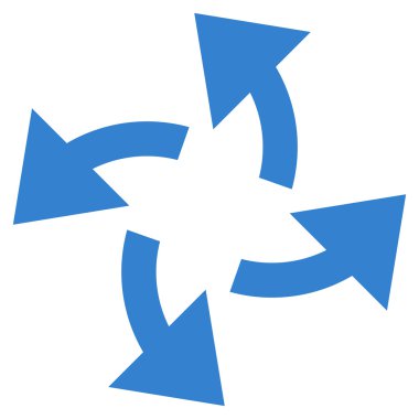 Santrifüj oklar düz vektör simgesi