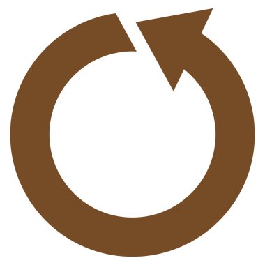 Saatin tersi yönde düz vektör simge döndürmek