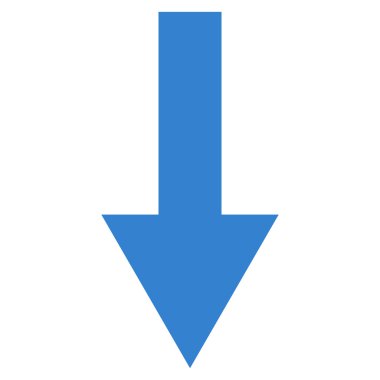 Düz vektör simgesi aşağı ok