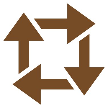 Geri dönüşüm düz vektör simgesi