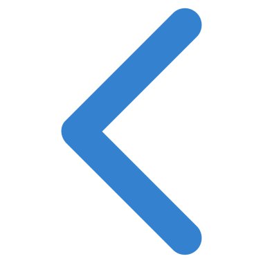 Yön sol düz vektör simgesi