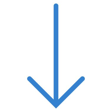 Düz vektör simgesi aşağı ok