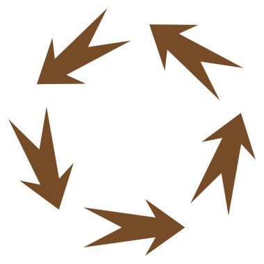 Döndürme düz vektör simgesi