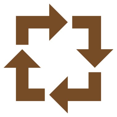 Geri dönüşüm düz vektör simgesi