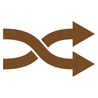 Shuffle oklar sağ düz vektör simgesi